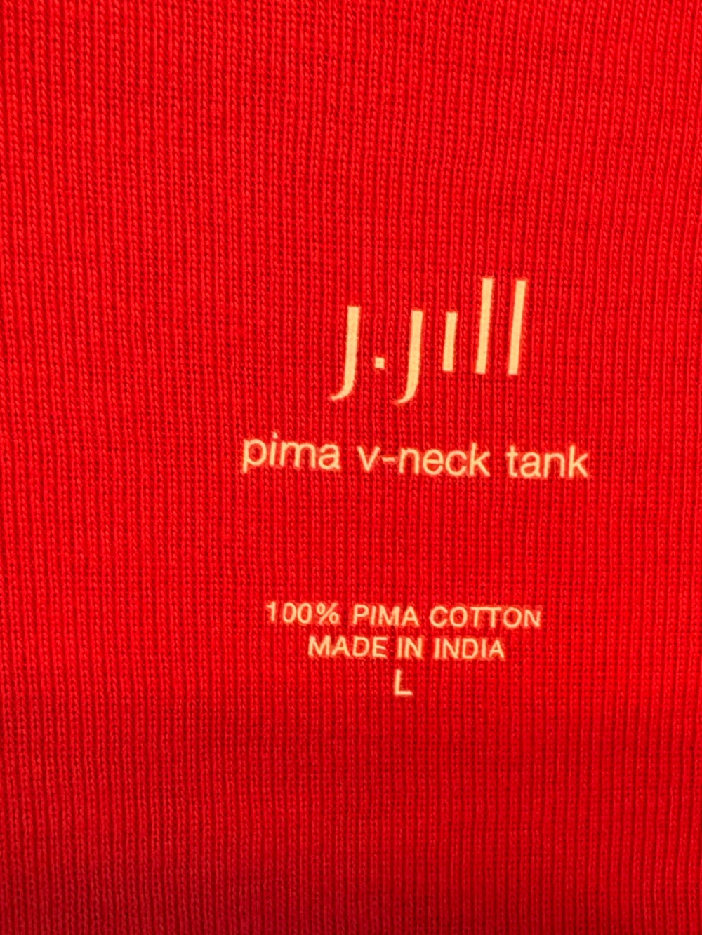 J. Jill Red V-Neck Tank Top Size L - Picture 2 of 5